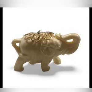 Vintage Celluloid Elephant Large Statement Pendant #7484